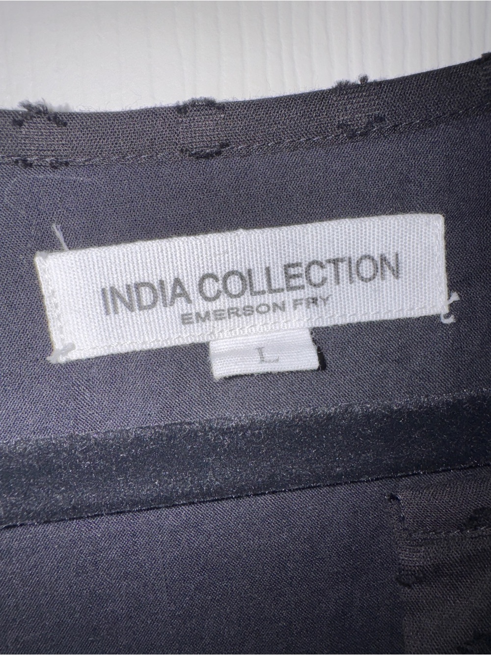 India Collection by Emerson Fry Surya - Black Swiss Dot Dress - Picture 14 of 16